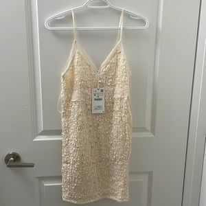Zara lace high stretch midi dress